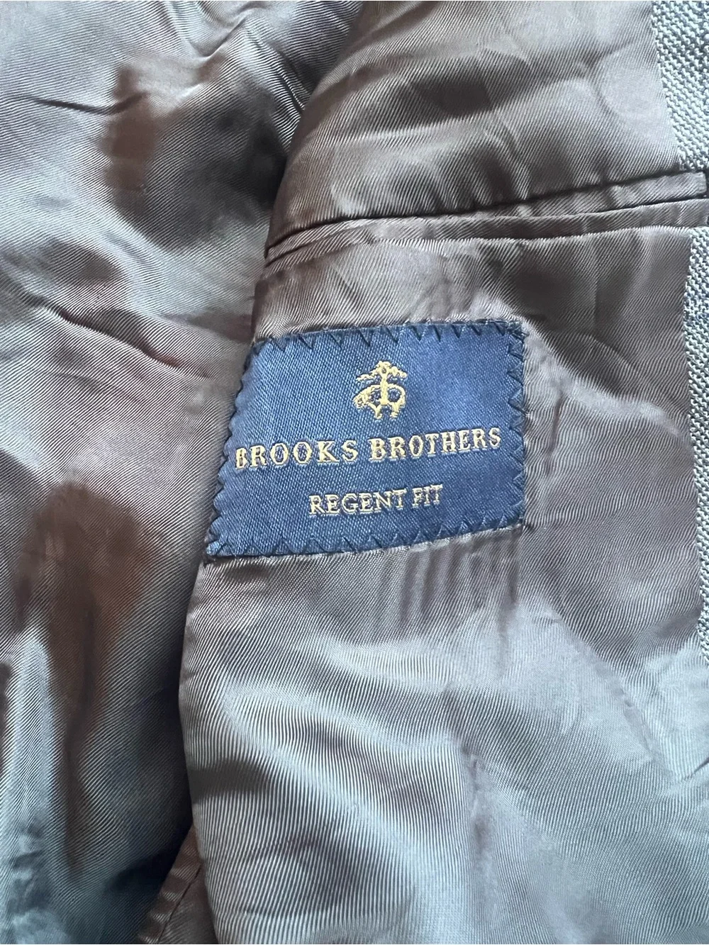 Brooks Brothers Regent Men's Gray Windowpane Plaid Blazer Sport Coat Jacket 40R